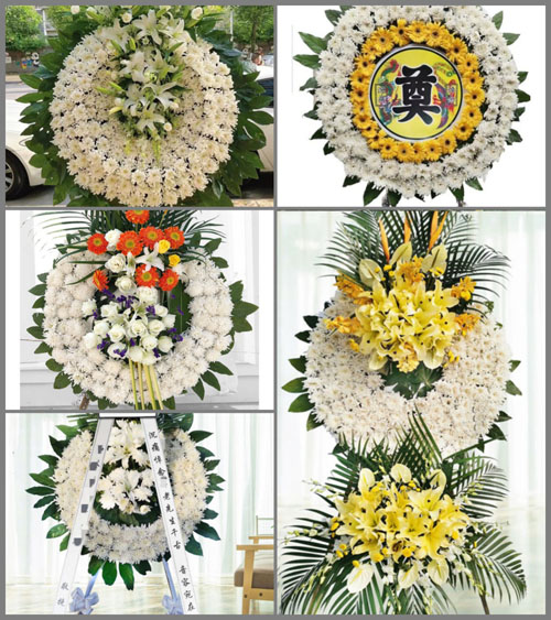 湖北黄石市阳新县浮屠镇栗林村花圈速递